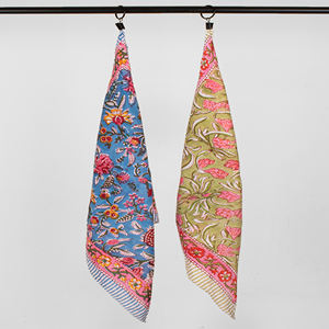 Bandanas en popeline de coton respirante et douce, imprimées de motifs floraux, fabriquées à la main, style bohème, multifonctionnelles, Craftjaipur, écologiques, de luxe - Product Image 1