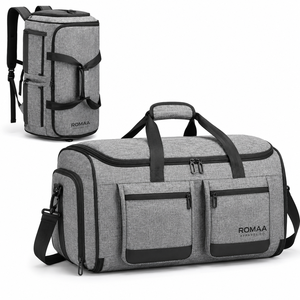 Nerlion Durable Casual Weekender Overnight Travel <b>Duffel</b> <b>Bag</b> for Men Shoe Compartment Canvas Material Zipper Closure Green - Product Image 3