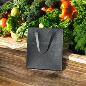 Sac isotherme tissé en toile thermique personnalisé de haute qualité fabriqué au Vietnam avec fermeture à glissière mate livraison de nourriture et voyage pour le shopping - Product Image 2