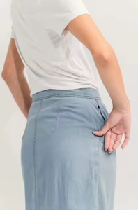 Vintage High Waist Casual Denim Skirt for Women Summer Fashion Knee-Length Breathable Embroidery Quick Dry Anti-Wrinkle - Product Image 2