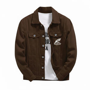 Blousons en jean bleu uni grande taille pour hommes, style décontracté, tendance et personnalisé, méthode de tricotage innovante – Vente chaude - Product Image 5