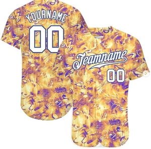 Hot Selling Baseball Jersey Uniform <b>Sets</b> Printed 100% Polyester Custom Colors Logos Breathable Quick Dry Plus Size V-neck Adult - Product Image 3