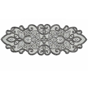 Flower Design Glass Beaded <b>Table</b> <b>Runner</b> Handmade Beaded <b>Table</b> <b>Runner</b> for Dining <b>Table</b> Perfect for Halloween Christmas & Easter - Product Image 5