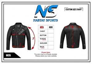 Chaqueta de Cuero Genuino Negra para Hombre Nabtay Sports, con Tejido Trenzado, Ligera, Estilo Racer, Acolchada, para Otoño, Estilo Café Racer - Product Image 5
