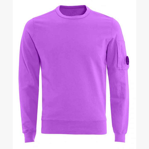 Sudadera de Cuello Redondo Verde para Hombre, Tejida, de Color Sólido, Corte Regular, Informal, con Bolsillo en la Manga 2027 - Product Image 4