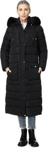 Women's Lightweight <b>Packable</b> Hooded Winter Quilted Puffer <b>Jacket</b> Detachable Sleeves Hat Zipper Closure Waterproof Wool - Product Image 2