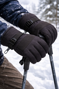 Gants de ski d'hiver isolés, imperméables, coupe-vent, protection thermique, sangle de poignet réglable pour une utilisation par temps froid en extérieur - Product Image 2