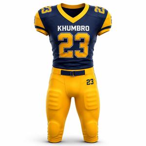 Conjunto de Jersey de Fútbol Americano Profesional Khumbro para Hombre, Cuello en V, Ajustado, Absorbente de Humedad, Impresión por Sublimación, para Todas las Temporadas, Gran Venta - Product Image 6