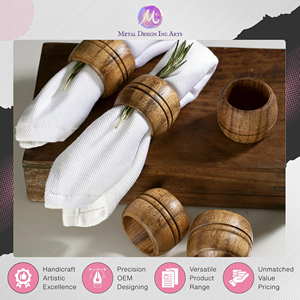 Fabricante y Exportador de Origen Indio que Vende Ampliamente Juegos de 4 Anillos de Papel para Servilletas de Madera a un Excelente Precio de Mercado - Product Image 6