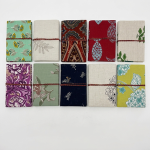 Silk Screen Printed Cotton Handmade Paper <b>Journal</b> Notebook with Fabric Cover Eco Friendly <b>Writing</b> Diary OEM Wholesale - Product Image 1