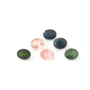 Natural Multi Tourmaline 6x8MM Oval Cut Faceted Loose Gemstones Premium Tourmaline <b>Stone</b> <b>Beads</b> For Jewelry Making Wholesale Bulk - Product Image 1