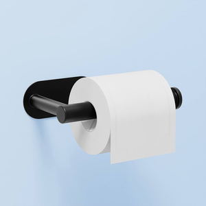 Modern Hand Hammered Wrought Iron Toilet <b>Paper</b> Holder Matte <b>Black</b> Wall Mounted Bathroom <b>Tissue</b> Roll Farmhouse Decor - Product Image 2