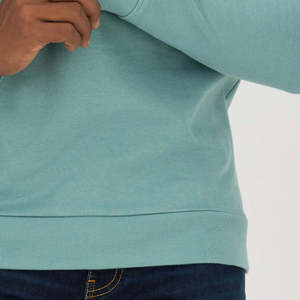 Pull décontracté tricoté pour homme, bleu clair, col rond, doublé, 100 % coton écologique, manches longues, coupe classique, pour l'automne - Product Image 4