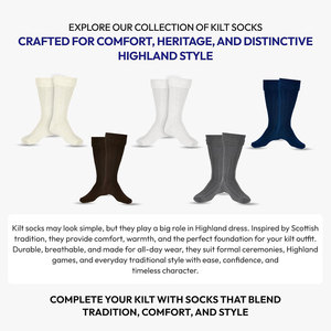 Factory Direct Mens Scottish Highland Kilt Hose <b>Socks</b> Wool Blend <b>Soft</b> Long Length <b>Socks</b> for Tartan Kilts Bulk Order Available - Product Image 6