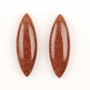 Calidad superior 10x30mm Piedra dorada marrón natural Marquesa larga Parte posterior plana Cabujón calibrado Piedra preciosa suelta para la fabricación de joyas Piedra - Product Image 1