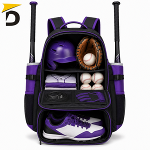 Bolsa para equipo de béisbol con múltiples compartimentos de almacenamiento, tela resistente y diseño fácil de transportar para prácticas y partidos. - Product Image 3