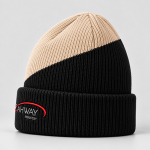 Bonnet en tricot de qualité supérieure avec tissu doux au toucher, ajustement extensible confortable, isolation thermique, logo brodé pour les jours froids - Product Image 3