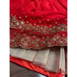 Hermosos vestidos de noche elegantes bordados Lehenga Choli para fiesta - Product Image 1