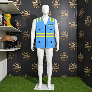 Gilet réfléchissant fluorescent, vêtements de travail de sécurité avec bande réfléchissante pour les équipes de construction, de travaux routiers, d'entrepôt et de logistique - Product Image 4