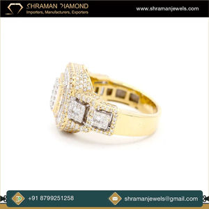 Anillo de Compromiso y Boda de Lujo Estilo Hip Hop con Diamantes Moissanite Baguette, Oro 10K, Anillo de Campeonato Personalizado con Incrustaciones de Diamantes, Regalo para Fiesta - Product Image 3