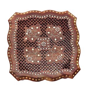Wooden Brass Carving/<b>Square</b> Beautiful Carving Design <b>Side</b> <b>Table</b>/Coffee <b>Table</b>/Corner <b>Table</b>/Outdoor <b>Table</b>/Living Room Furniture - Product Image 3
