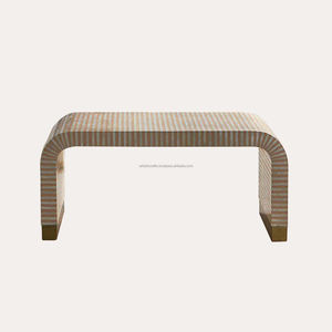 Conception scénarisée Incrustation d'os Meubles de salon Motif géométrique Table basse Artisanat artistique Meubles décoratifs pour la maison - Product Image 2