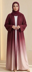 Abaya TikTok en crêpe double couche bicolore anti-plis imprimée en 3D pour soirée - Product Image 6