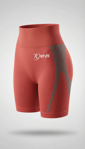 กางเกงขาสั้นโยคะผู้หญิง ระบายอากาศได้ดี สไตล์สตรีทแวร์ เอวสูง ผ้าไนลอน/คอตตอน สำหรับออกกำลังกาย ฟิตเนส ยิม - Product Image 3