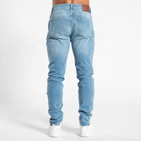 Jeans en denim pour hommes, nouvelle mode, élastiques, respirants, écologiques, personnalisés, délavés, couleur unie, pour toutes les saisons, vente en gros