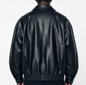 <b>Mens</b> Genuine Sheep Leather <b>Jacket</b> Real Lambskin Biker Motorcycle Bomber Aviator Classic Winter Warm Lined Premium Quality - Product Image 3