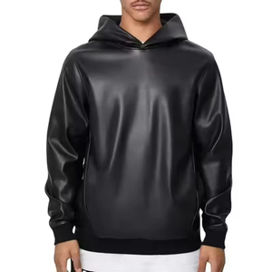 Chaqueta de Cuero con Capucha para Hombre, Servicio de Fabricación Personalizada OEM ODM para Marcas de Moda, Minoristas, Mayoristas y Distribuidores de Ropa - Product Image 5