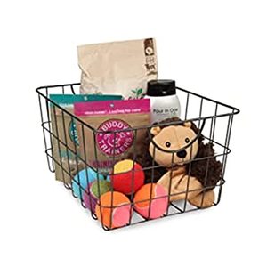 Cesta Multiusos de 15 Pulgadas con Gancho, Solución de Almacenamiento de Alambre de Acero Resistente, Asas Curvas Fáciles de Agarrar, Organización Decorativa - Product Image 2