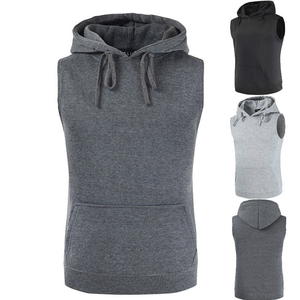 Comfortable Sleeveless Gym <b>Hoodie</b> Breathable <b>Workout</b> Wear Hooded Activewear Supplier High Quality Sleeveless Fitness <b>Hoodie</b> - Product Image 5