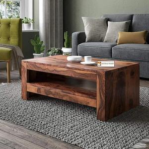 Mesa de Centro Moderna de Madera para Sala de Estar, Mesa de Café de Lujo con Estante de Almacenamiento, Mueble para el Hogar - Product Image 5