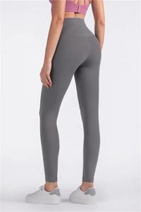 High Quality Women's Yoga <b>Leggings</b> Mid-Waist Solid <b>Pattern</b> Seamless Fitness Sports Wear for Sale - Product Image 3