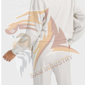 Sweat-shirt en coton épais surdimensionné pour femme, style streetwear d'hiver, sweats-shirts surdimensionnés de luxe pour femme - Product Image 2