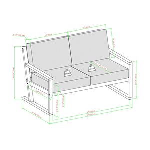 Mobili moderni da giardino moderni in legno massello con doghe in legno massello contemporaneo - Product Image 6