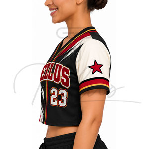 Nouvelle arrivée, maillot de baseball respirant et court, taille personnalisée, maillot de baseball en polyester, vêtements de sport, maillot de baseball - Product Image 3