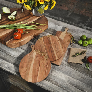 เขียงไม้อะคาเซียทรงกลม-ทำความสะอาดง่ายใช้กับเครื่องล้างจานปรับความหนาและประเภทได้อย่างปลอดภัย - Product Image 2