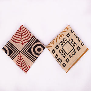 Pañuelo cuadrado vintage de algodón indio con estampado de bloques para mujer, pañuelo para el cabello estilo bohemio, pañuelo estilo Bagru. - Product Image 3