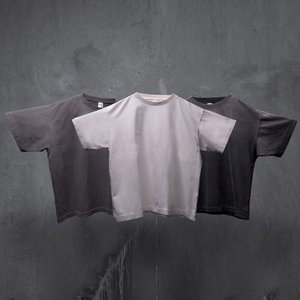 เสื้อยืดผู้ชายคุณภาพสูงสั่งทำพิเศษ ผ้าฝ้าย 100% 280gsm ล้างสีแบบแอซิดวอช ทรงดิสเทรส แขนเสื้อแบบวาฟเฟิล - Product Image 5