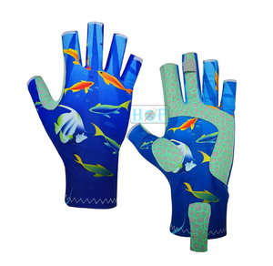 Gants de pêche pour hommes et femmes, sans doigts, protection solaire UV, paume antidérapante, respirants, séchage rapide, tissu extensible pour la pêche - Product Image 1