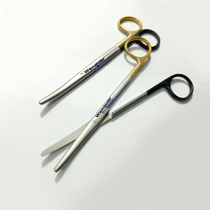 กรรไกรผ่าตัดเคลือบทองและดำแบบกำหนดเอง ยี่ห้อ Mayo รุ่น Dissecting Dressing Scissors คมพิเศษ ผลิตจากเหล็ก TC แบบตรง - Product Image 5