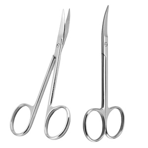 Animal Veterinary Vet Medical Manual Ciseaux chirurgicaux en acier inoxydable Coupe de cheveux à pointe droite et incurvée Chirurgie générale - Product Image 5