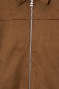 Custom Design Cotton Solid Color Metal Zipper Heavyweight High Quality Casual <b>Work</b> Wear <b>Canvas</b> Denim <b>Jacket</b> For Men - Product Image 6