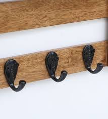 Rustic Wooden <b>Wall</b> Hook <b>Rack</b> for Clothes Keys Towels - Product Image 2