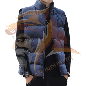 Veste matelassée légère avec logo personnalisé, veste d'hiver imperméable sans manches, gilet chaud en duvet - Product Image 2