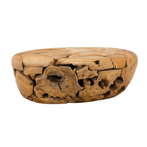 ARTERRA Premium Organic Teak Root Mosaic Eco-Friendly Handmade <b>Coffee</b> <b>Table</b> Oval Shape Accent <b>Table</b> Resort Lobby Living Room - Product Image 1