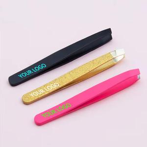 Pinzas para Pestañas Morje Surgical MS-ET-0007 con Logotipo Personalizado, Acero Inoxidable, Punta Suave de Precisión de 10 mm, Agarre Perfecto, Negro, Dorado, Rosa - Product Image 1