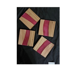 Posavasos de Resina y Madera Hechos a Mano, Diseño Único, 4x4 Pulgadas, Estilo Moderno y Lujoso para Tazas de Té, Colección Simply Trendy Crafted Treasures 2026 - Product Image 2